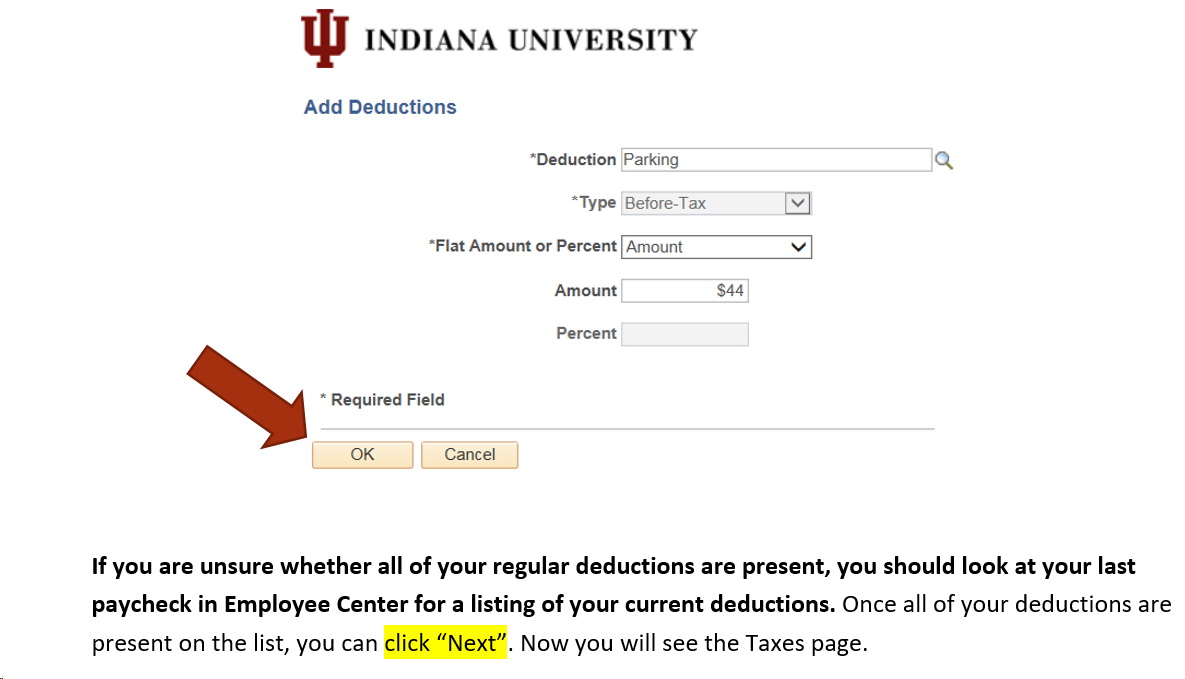  Step 3: Paycheck Modeler - Fringe Benefits.  Deductions Screen - Add Deduction.